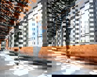 businessman using laptop at office