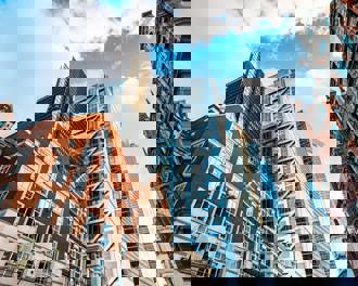 Modern financial district 