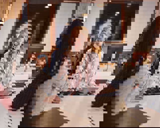 Job interview candidate with physical disability